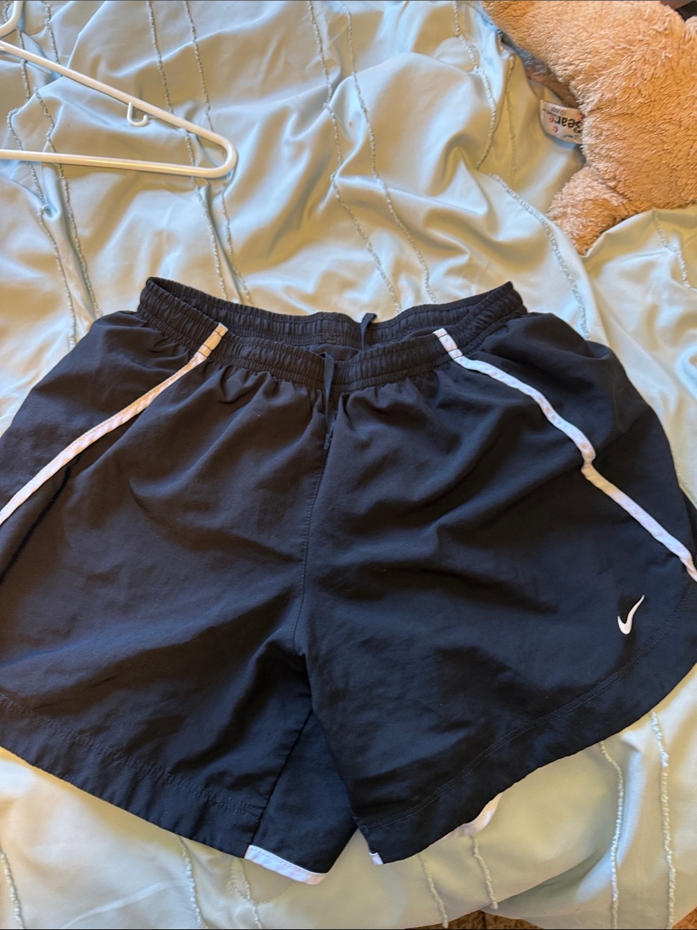 Nike Black Shorts with White Accent Piping
